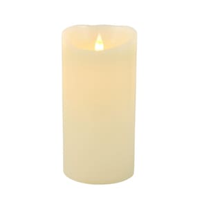 Vela De Led Cintilante Decorativa Redonda 20X10Cm Parafina