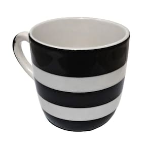 Conjunto 6 Xícaras de Café Cerâmica Faixas Pretas 90ml JGXC076 - Hauskraft