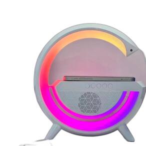 Carregador Estação Wireless Indução Qi Luminária Led Rgb
