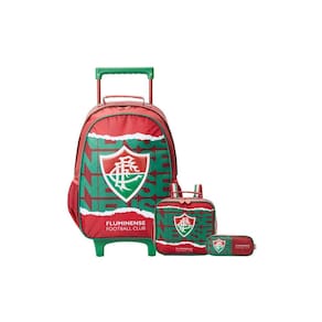 Kit Escolar Mochila De Rodinha+Lancheira+Estojo Fluminense