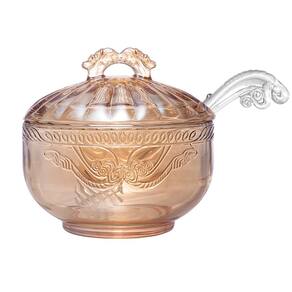 Açucareiro de Cristal Ecológico com Colher Imperial Âmbar 12x11,5cm 4977 - Lyor
