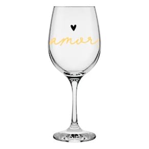 Taça de Vinho Barone Love Gold 490ml Amor 7056016 - Allmix