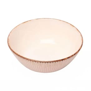 Bowl de Cerâmica Linear Branco 16x7cm 220656 - Lyor