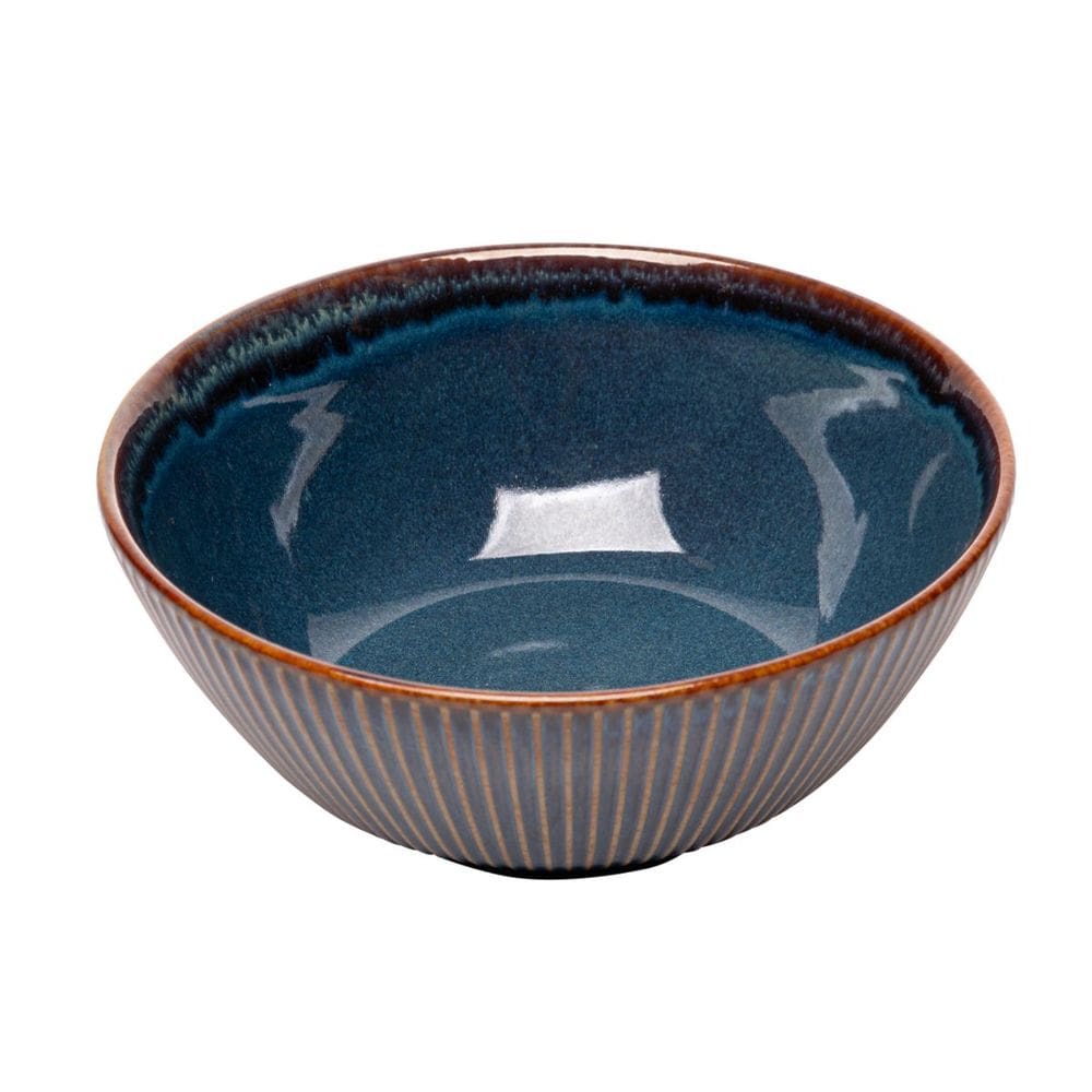 Bowl de Cerâmica Linear Azul 16x7cm 220651 - Lyor
