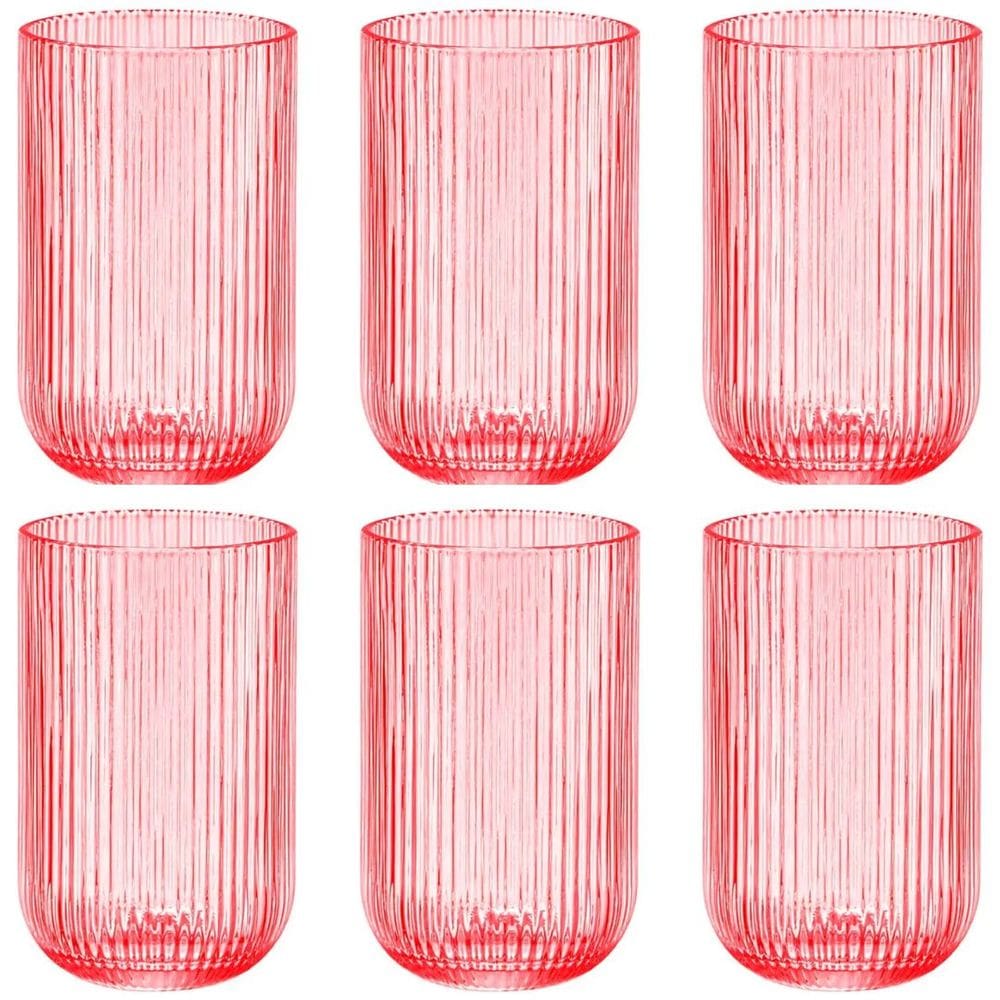 Conjunto 6 Copos Versalhes Rosa 460ml 88312 - Ke Home