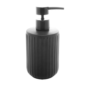 Porta Sabonete Líquido de Cerâmica Granillite Clean Preto 430ml 5684 - Lyor