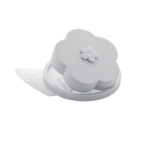 Coletor de Cabelos para Máquina de Lavar em Plástico e Poliéster Flor Cinza 16x9,5cm 2462 - Lyor