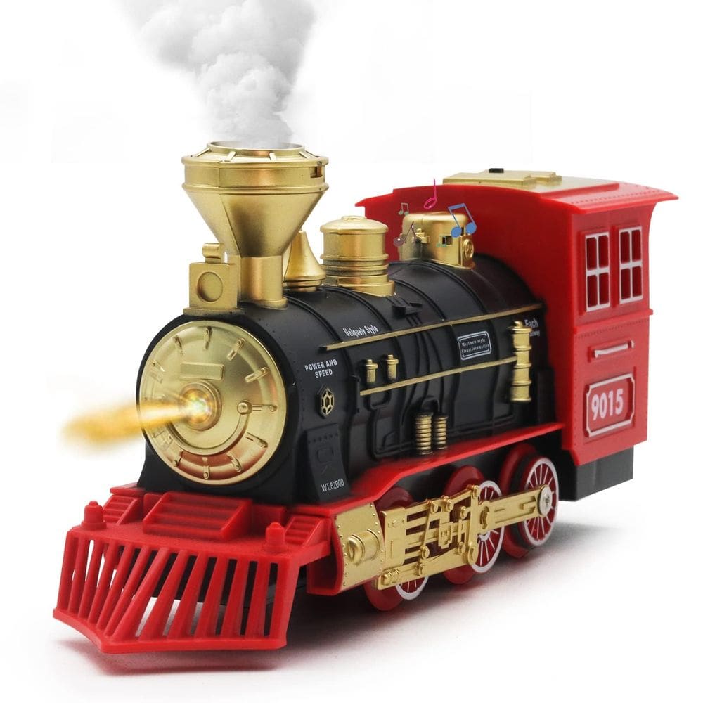 Train Engine Toy Hot Bee Train Steam Locomotiva com fumaça e L