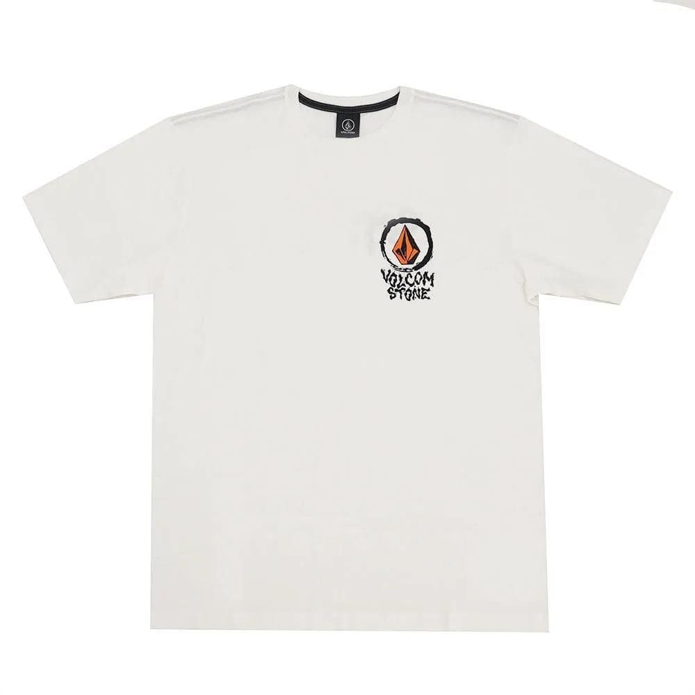 Camiseta Volcom Inked SM25 Masculina Mescla Off White