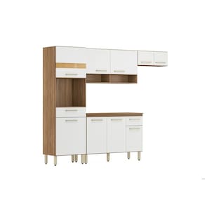 Armário Cozinha Compacta 3 Peças Balcão 9 Portas 2 Gavetas Dama