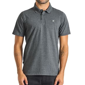 Camisa Hurley Polo Melange SM25 Masculina Mescla Preto
