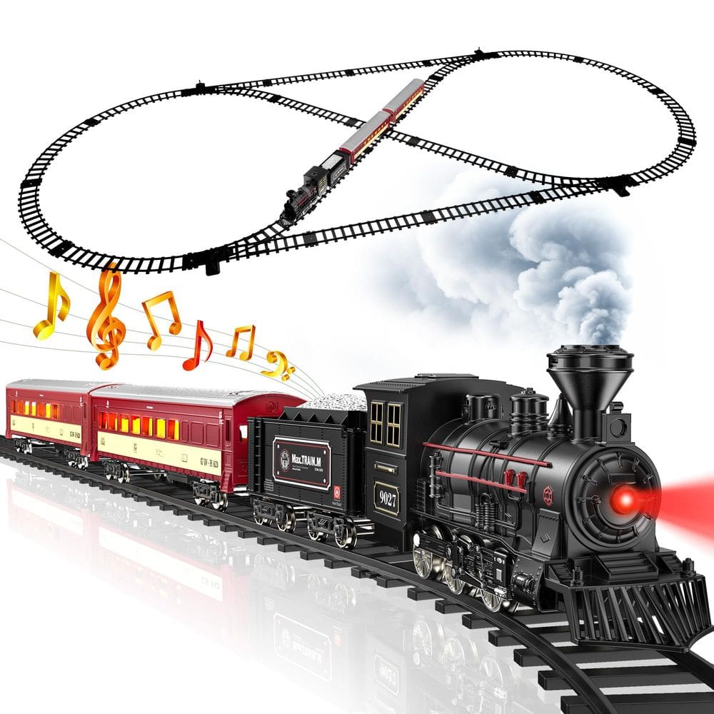 Conjunto de trem Hot Bee Metal com trilhos de luxo para crianças de 3 anos ou mais