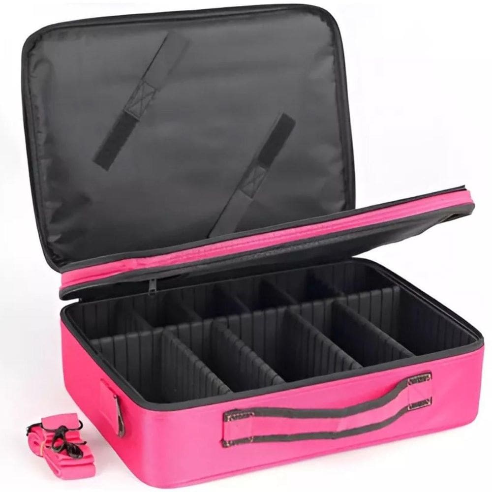 Maleta Mala Bolsa Maquiagem Profissional Make Divisória Base