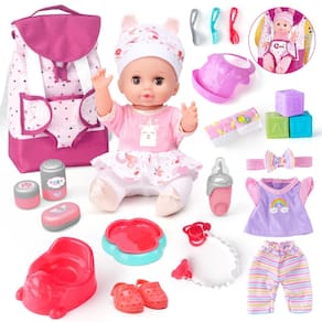Conjunto de bonecas AuntyFey com acessórios para meninas de 3 a 5