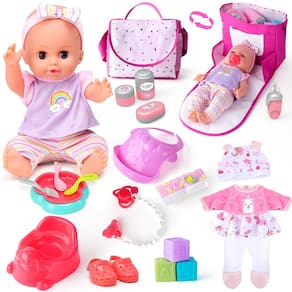 Conjunto de bonecas AuntyFey com acessórios para meninas de 3 a 5