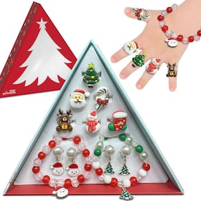 Conjunto de anéis de joias Star Princess, presente de Natal para meninas