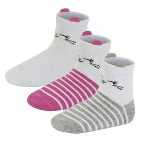 Kit 3 Pares Meias Infantil Menina Algodão Gatinho Molekinha