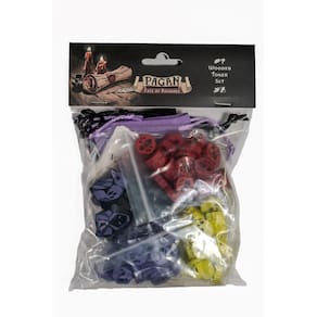 Conjunto de fichas de madeira Pagan: Fate of Roanoke Capstone Games