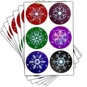 Etiquetas de vedação de flocos de neve de Natal Remarkable (504 unidades)