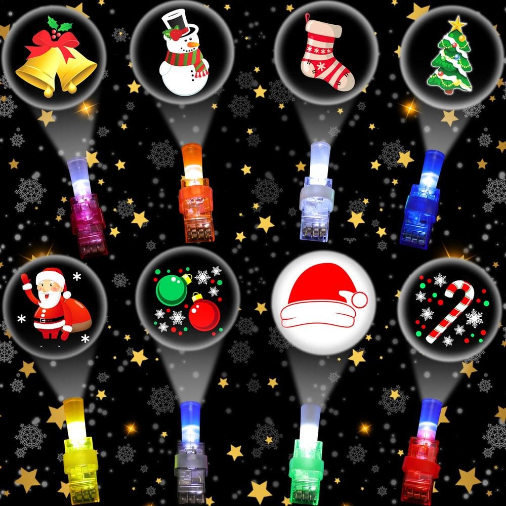 Christmas Finger Lights BABORUI, 16 peças para lembrancinhas de festa para crianças