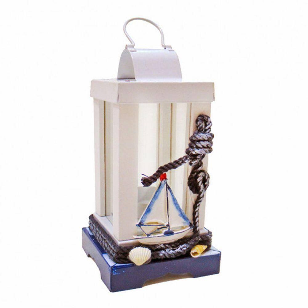 Lamparina Luminária Naval Castiçal De Vela Barco Decoração