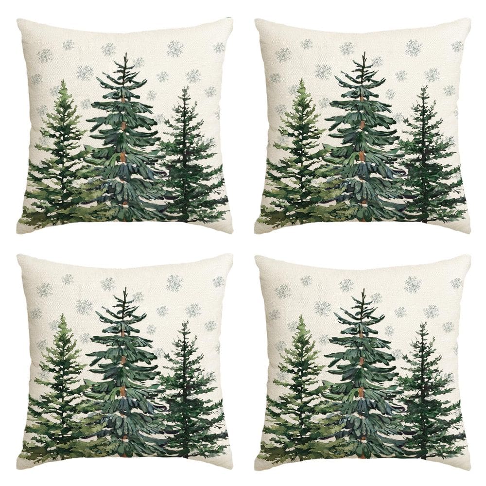 Conjunto de capas de almofada AVOIN colorlife Christmas Trees
