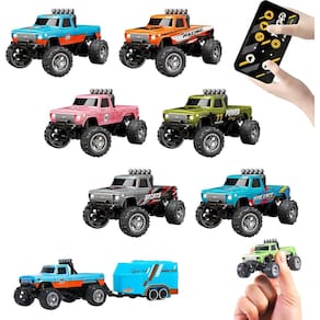 RC Monster Truck Flashstar Mini escala 1:64 com luzes de 2,4 GHz