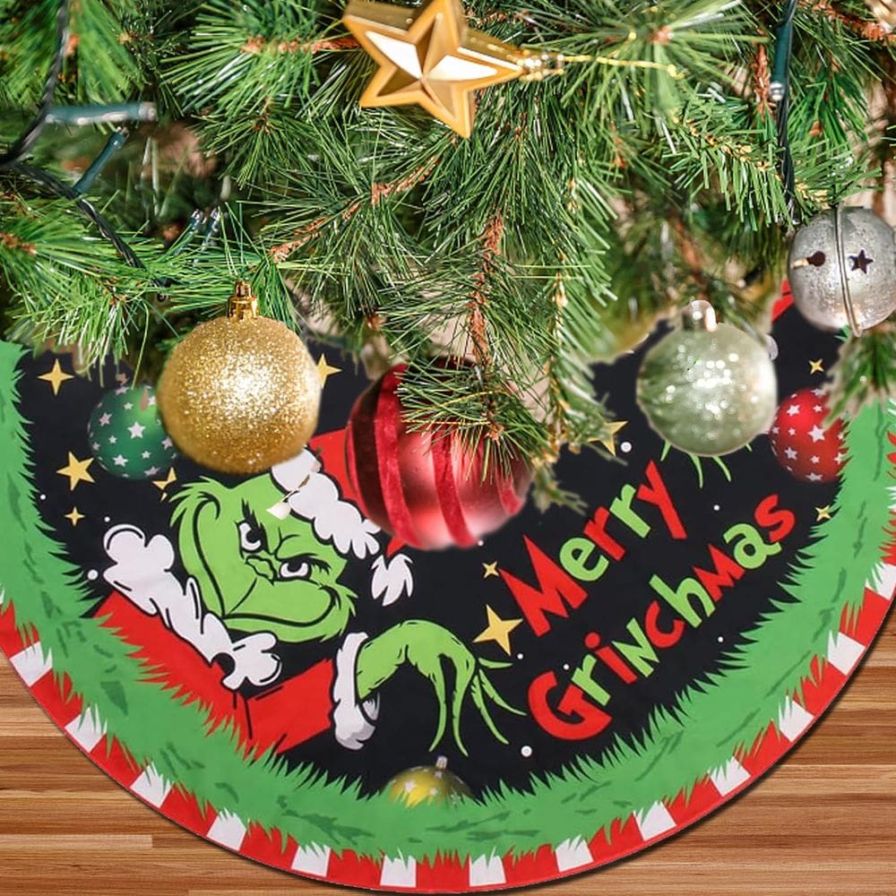 Saia de árvore de Natal CJYGEGE Feliz Natal de 122 cm de diâmetro