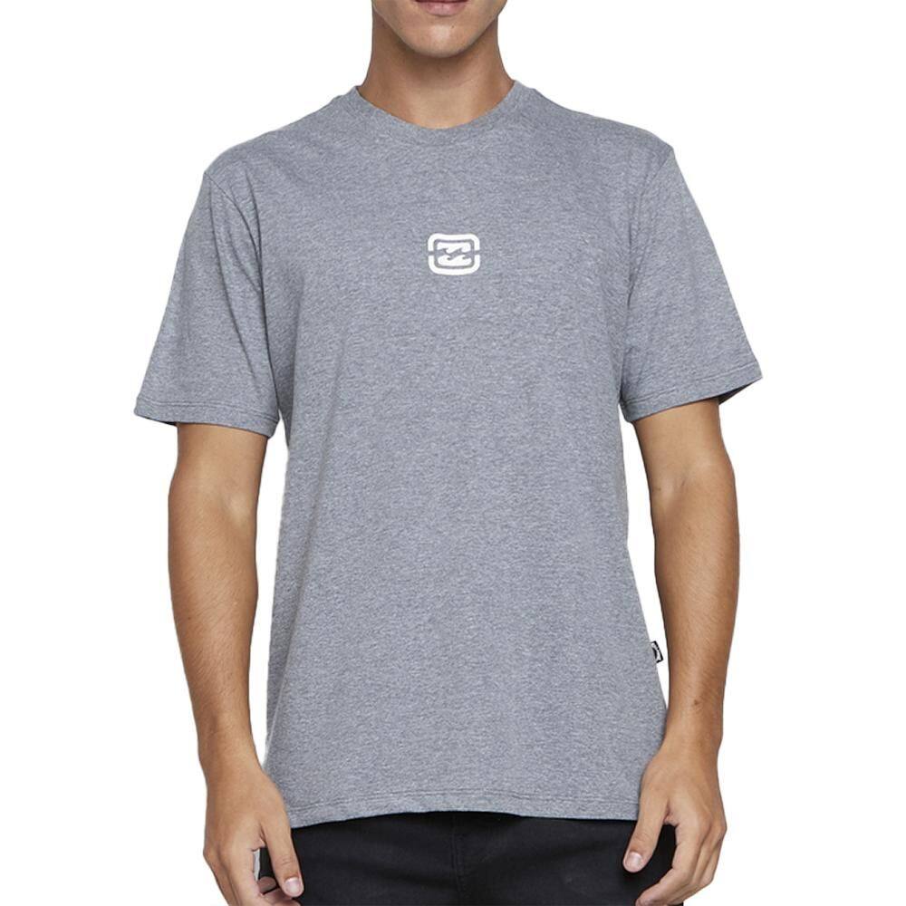 Camiseta Billabong Bracket Wave SM25 Cinza Médio Mescla