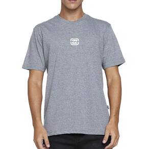 Camiseta Billabong Bracket Wave SM25 Cinza Médio Mescla