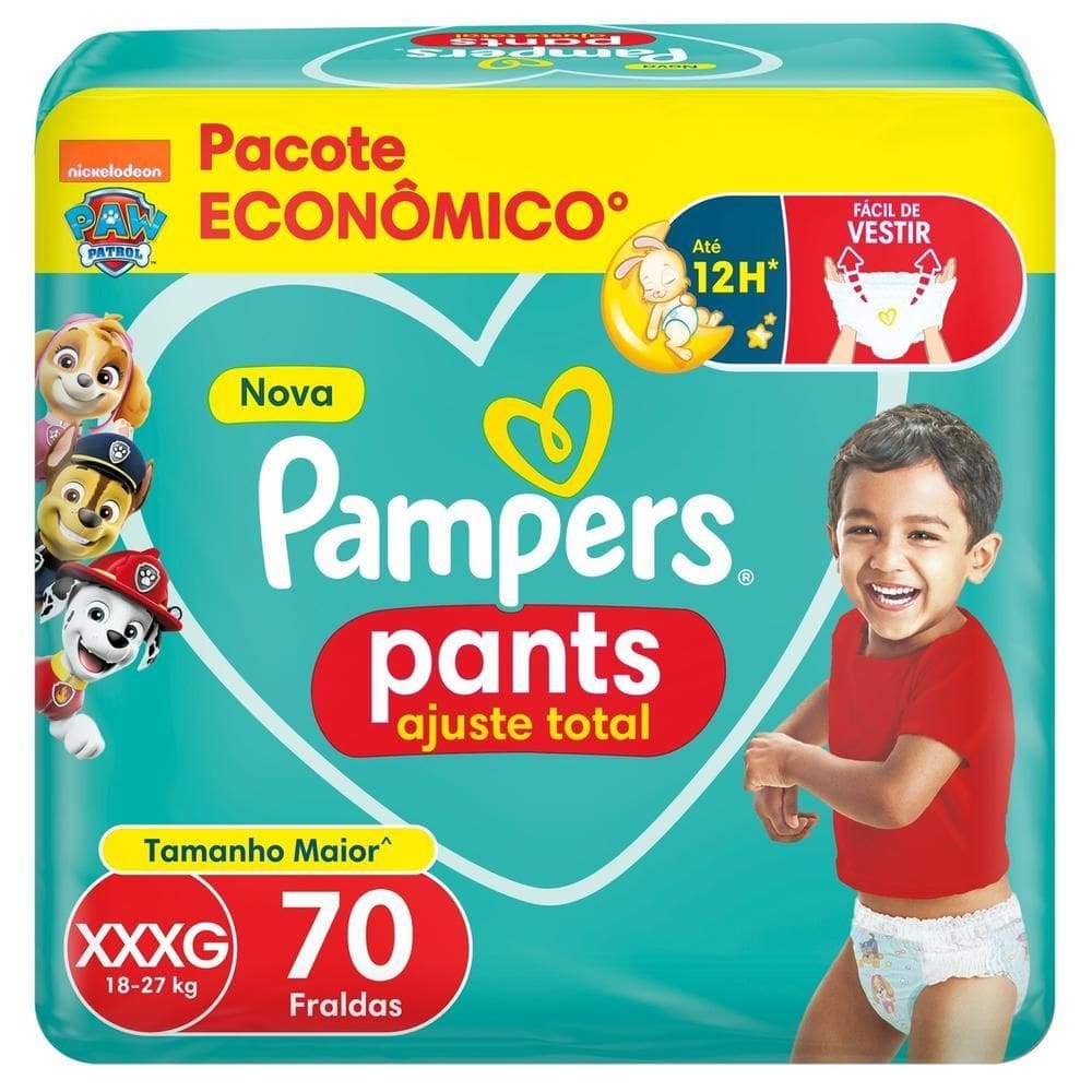 Fralda Pampers Pants Ajuste Total XXXG com 70un