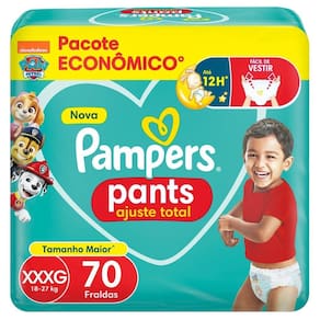 Fralda Pampers Pants Ajuste Total XXXG com 70un