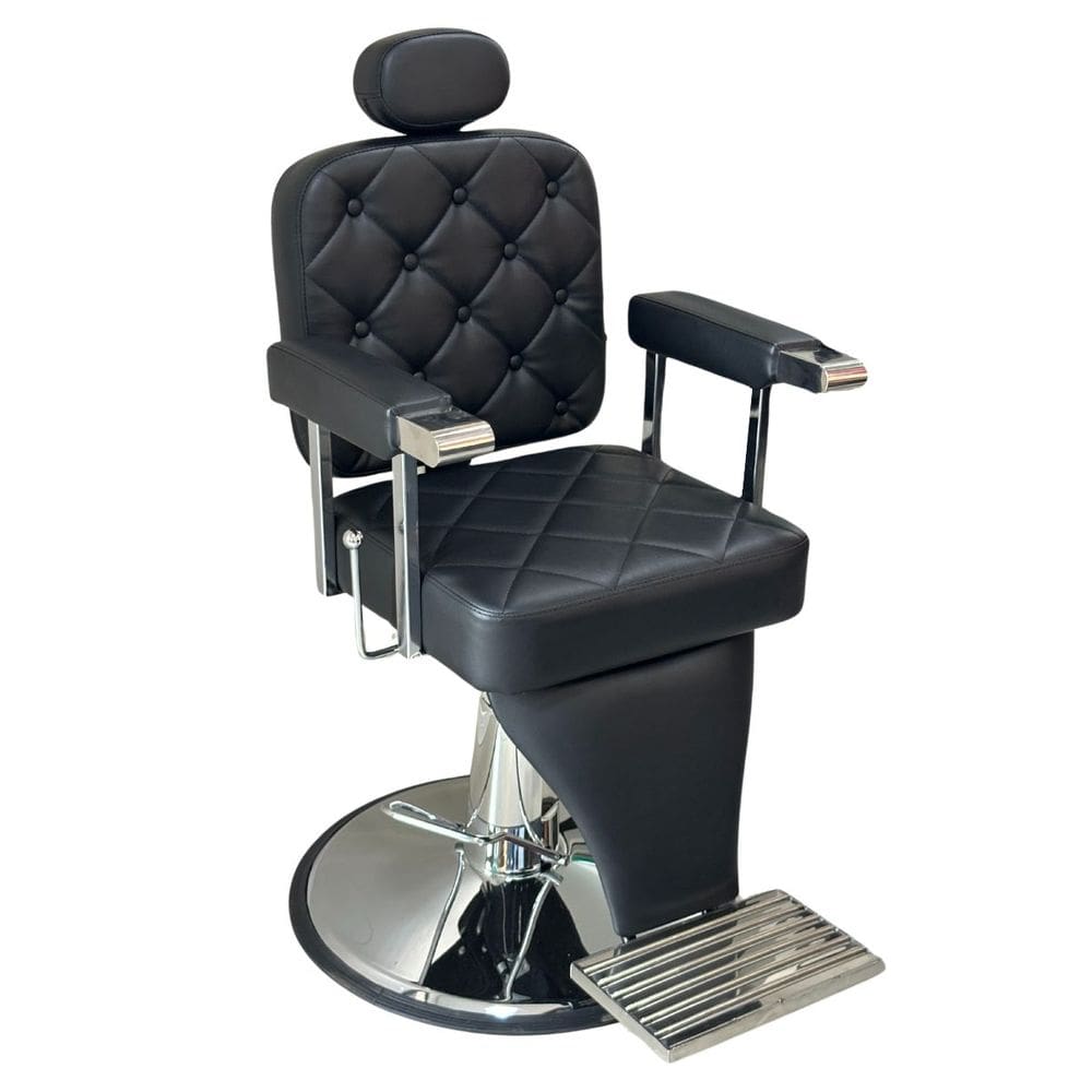 Cadeira Barbeiro Cabelereiro Reclinável Poltrona Salão Suporta 150 kg Preta Importway Iwcbrbr-005