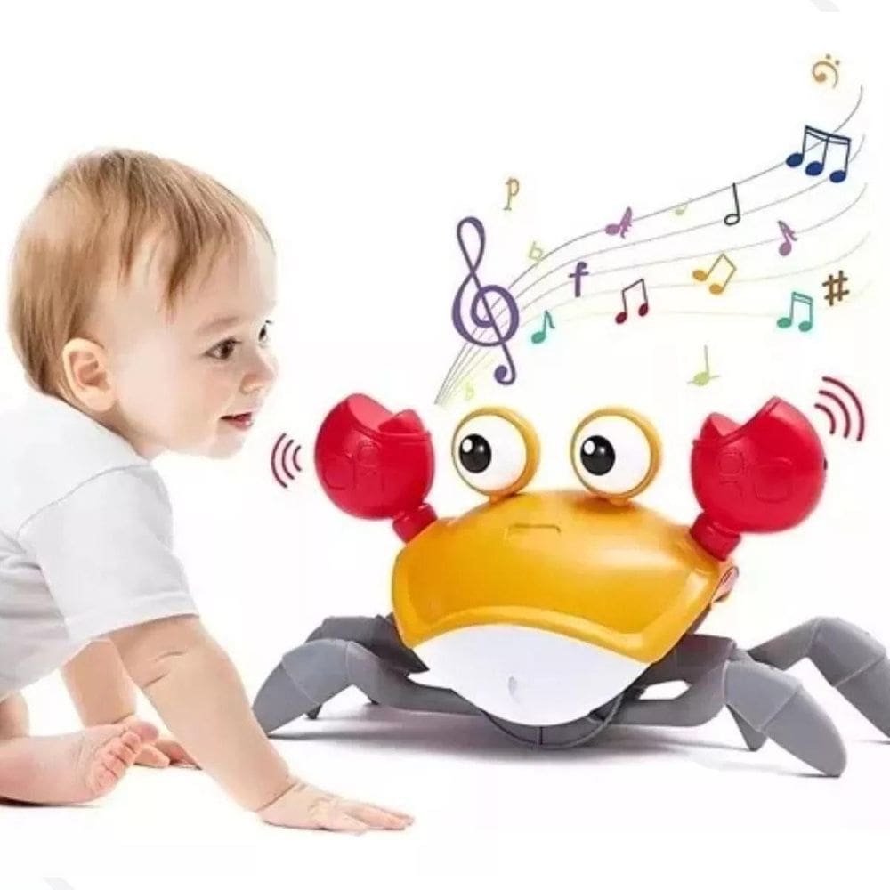 Caranguejo Brinquedo Fujão Sensor Dança E Som Eletrônico Top