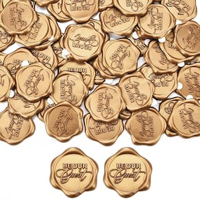 Adesivos Wax Seal Yoption Be Our Guest, pacote com 100 unidades em ouro antigo