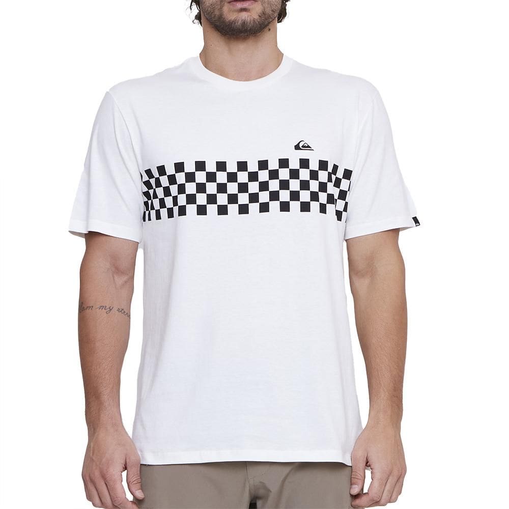 Camiseta Quiksilver Checker SM25 Masculina Snow White