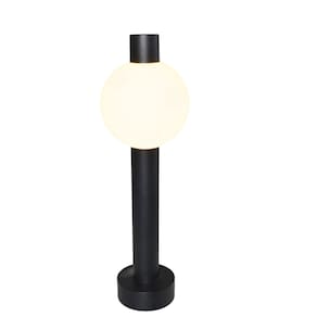 Poste Balizador de Jardim Orbital Preto 40cm Led 12W 3000K Bivolt