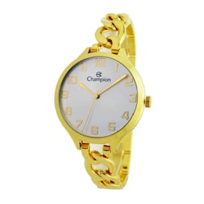 Relógio Champion Feminino Ref: Cn21407h Bracelete Dourado