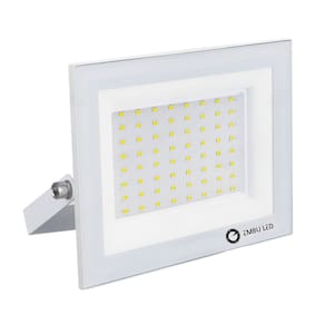 Refletor Branco Led 100W 6000K Bivolt IP66 18,4cm