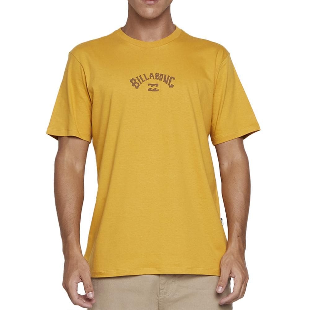Camiseta Billabong Mid Arch Color SM25 Masculina Mostarda