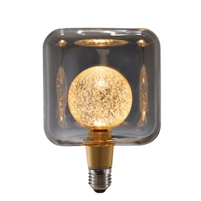 Lâmpada Filamento Led Cubo Bubbles Fumê E27 4W 2200K Bivolt
