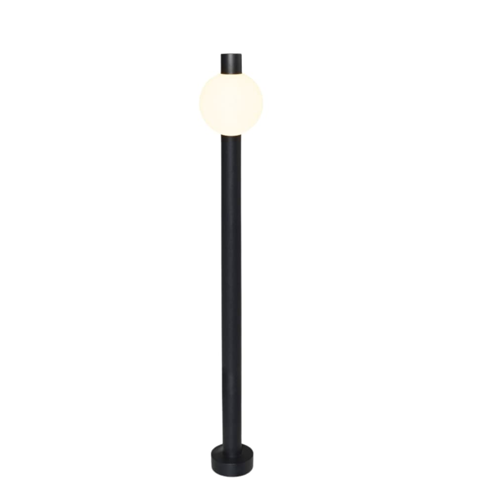 Poste Balizador de Jardim Orbital Preto 74,5cm Led 12W 3000K Bivolt