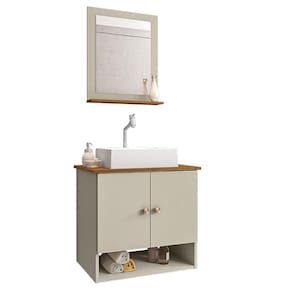 Gabinete Banheiro Deli Cuba Torino Bco Torneira DL08 Val ABS