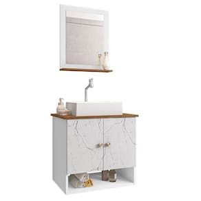 Gabinete Banheiro Deli Cuba Torino Bco Torneira DL08 Val ABS