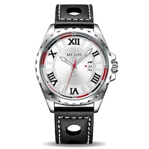 Relógio Masculino Esportivo De Pulso Casual De Quartzo Data Automatica Impermeavel Branco