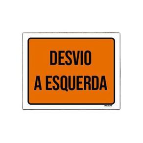 Placa De Sinalização - Desvio A Esquerda 36X46