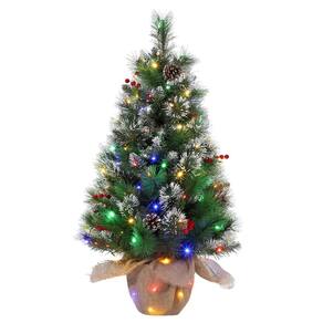 Árvore de Natal GAOMON 90cm com 78 luzes LED multicoloridas