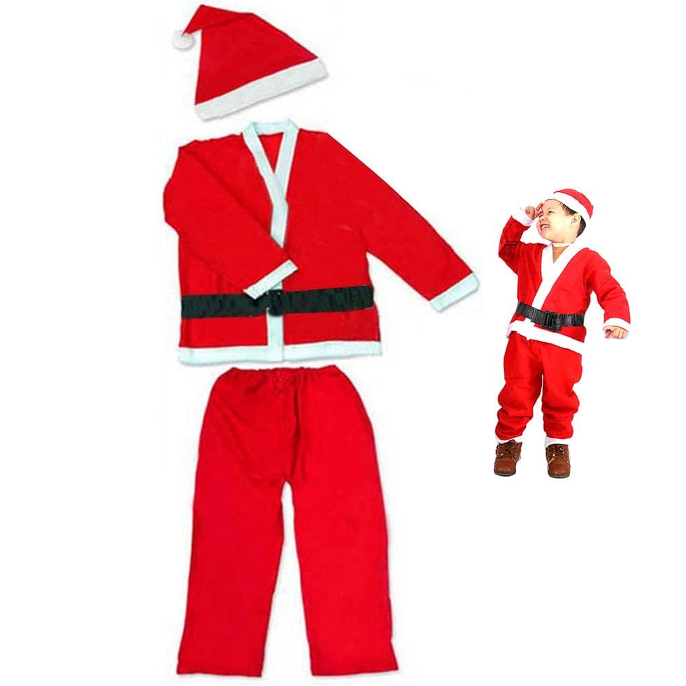 Roupa Papai Noel Infantil Criança Fantasia Completa Natal Natalino Festa Evento Comemoraçao Advento Fim De Ano