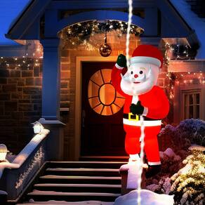 Decorações exteriores infláveis de Natal Climbing Santa 80cm