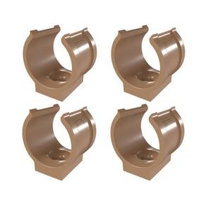 Kit 4 Abraçadeira Impacto Cano 25Mm 3/4`` Marrom Estrela